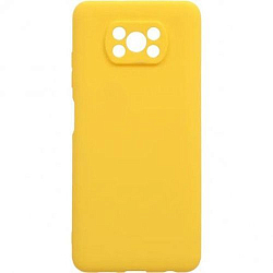 Задняя накладка ZIBELINO Soft Matte для Xiaomi Poco X3/X3 Pro (желтый) защита камеры