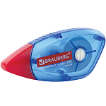 Корректирующая лента BRAUBERG 5 мм х 8 м, корпус синий, механизм перемотки, блистер, 227801