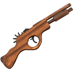 Детское оружие деревянное «Пистолет», стреляет резинками, 2.2×27×8 см 4607919