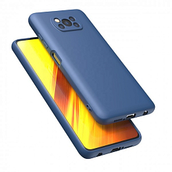 Задняя накладка ZIBELINO Soft Matte для Xiaomi Poco X3 синий