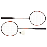 Набор для игры в бадминтон GREEN, 2 металлические ракетки, волан, чехол, цвета МИКС