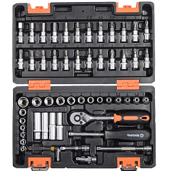 Набор инструментов, 1/4" , CrV, в кейсе 57 предм ВИХРЬ 73/6/7/2
