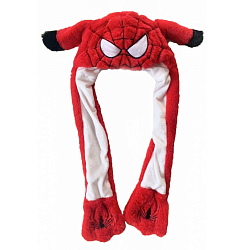 Шапка Человек-паук с двигающимися ушами, светящийся