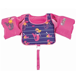 Жилет для плавания с рукавами BESTWAY, пенопл.встав., 18-30кг, 3-6 лет, 2 цвета, 32174