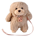 Мягкая игрушка «Щеночек» с поводком, 24 см, бежевый 9878866