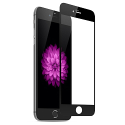 Противоударное стекло MIETUBL для iPhone 6/6S (4.7), SUPER-D , глянцевое, полный клей, чёрный