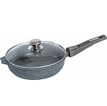Сковорода 26см АП "Premium" (grey) со съемной ручкой и стекл. крышкой арт. с026901