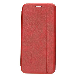 Чехол футляр-книга FAISON для XIAOMI Redmi Note 7, PREMIUM Line, экокожа, красный
