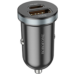 Авто ЗУ 1USB BOROFONE BZ22 черный, PD18Вт,кабель USB - Type-C