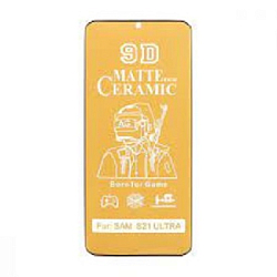 Защитная пленка CERAMIC для Samsung Galaxy S21 Ultra матовая (в техпаке)