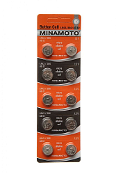 Элемент питания MINAMOTO AG12 (LR43)  BL-10 (10/200/1000)
