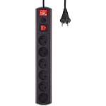 Сетевой фильтр  3.0м Most LR, черный, 6 розеток