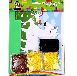 Аппликация EVA крошкой и раскраска + маска на резинке «Живоные»