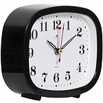 Будильник РУБИН "Классика" кварц, корпус черный (В5-001)