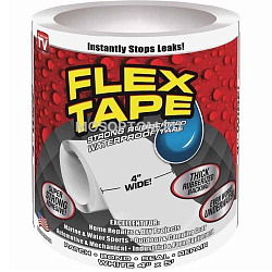 Лента гидроизоляционная FLEX TAPE для ремонта труб 10см*1,5м white (Китай)