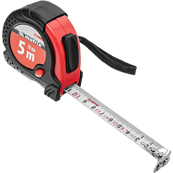 Рулетка 5м х 19мм MATRIX Status magnet fixation, 5 м х 19 мм, обрезиненный корпус, зацеп с магнитом//31023