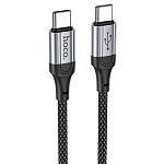 Кабель Type-C <--> Type-C  1.0м HOCO X102 Fresh, черный, 60Вт