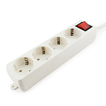 Сетевой удлинитель  5.0м ГАРНИЗОН ELB-G4-W-5 4 евророзетки с выключателем и заземлением
