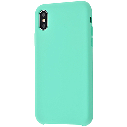 Силиконовый чехол SILICONE CASE для iPhone X/XS бирюзовая (не оригинал)