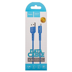 Кабель USB <--> microUSB  1.2м HOCO X30 Star синий