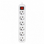 Сетевой удлинитель  2.0м SMARTBUY SBE-16-6-02-ZS, 6 розеток, 16А/3,5кВт с выкл. и заземлением ПВС 3х1,0