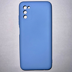Задняя накладка SILICONE COVER Soft Mate для Samsung Galaxy A03S голубой