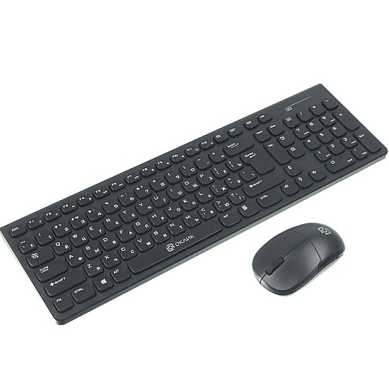 Клавиатура+мышь БП OKLICK 220M черный, USB