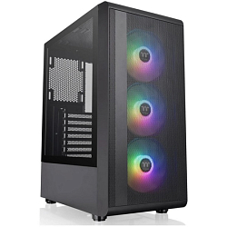 Корпус THERMALTAKE S200 TG ARGB CA-1X2-00M1WN-00 /Black/Win/SPCC/Tempered Glass*1/120mm ARGB Lite Fan*3/Brown Box