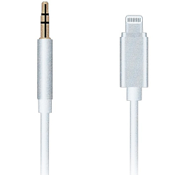 Кабель Jack 3.5 <--> Lightning 2.0м ISA белый