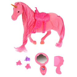 Аксессуары для кукол 29 см флокированный единорог с акс для Софии, КАРАПУЗ KT3211D-UNP-S