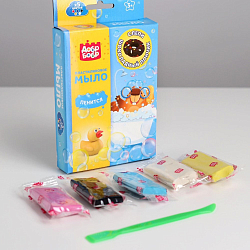 Мыло пластилин своими руками «Шоколадный пончик», 5 цв по 15 г