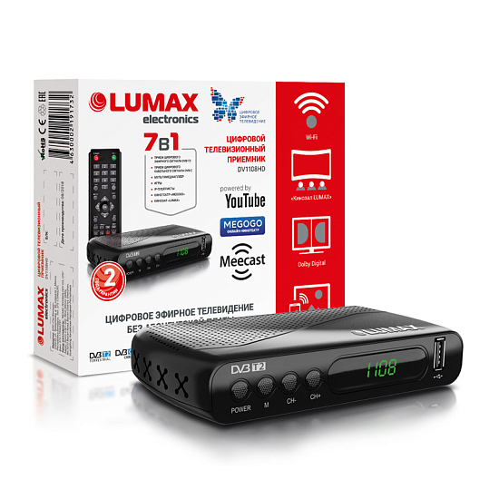 Ресивер DVB-T2 LUMAX DV1108HD