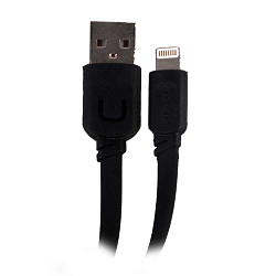 Кабель USB <--> Lightning  0.25м USAMS U-Trans Series US-SJ007 плоский, чёрный