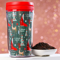 Чёрный чай «Дед мороз» 20 г., в термостакане 250 мл.