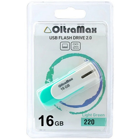 USB 16Gb OltraMax 220 Light Green