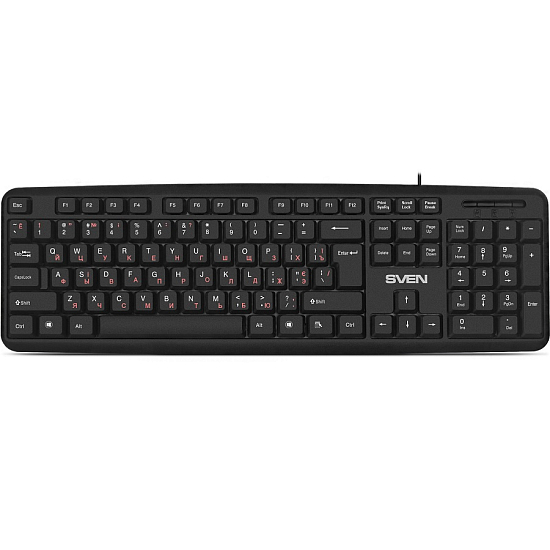 Клавиатура SVEN KB-S230 чёрная (104кл, каб. 2м)