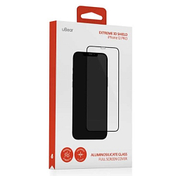Противоударное стекло 3D uBear для iPhone 12 Pro Max,  Extreme, черное (GL111BL03A3D67-I20)