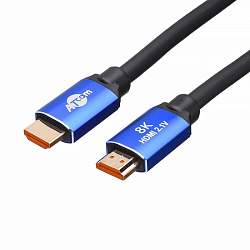 Кабель HDMI <--> HDMI  2.0м HIGH speed, Metal gold, 8K ver 2.1
