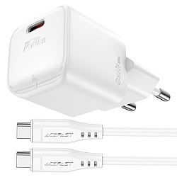 Сетевое ЗУ 1Type-C ACEFAST A73, Mini, белый, 20Вт, Type-c-Type-C