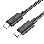 Кабель Type-C <--> Type-C  1.0м HOCO X88 Gratified, черный, 60Вт, 3A, QC3.0, PD3.0