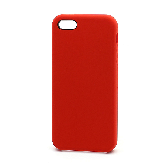 Силиконовый чехол FAISON для iPhone 5/5S/SE, №09, матовый, красный