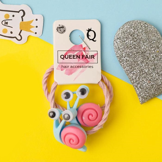 Резинка для волос "Зверятки" (цена за пару) улитки   5144467