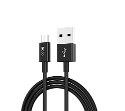 Кабель USB <--> microUSB  1.0м HOCO Skilled X23 чёрный