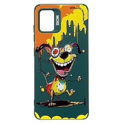 Задняя накладка SC335 для Samsung Galaxy A51 4G (собака) (dark green)