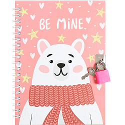 Записная книжка Мишка 45 л на замке 17,8х13см 10549442