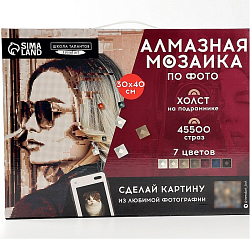 Алмазная мозаика по фото с полным заполнением «Vintage», на холсте с подрамником, 30×40 см