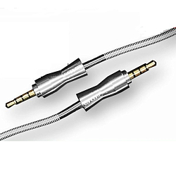 Кабель Jack 3.5 <--> Jack 3.5  0.8м EARLDOM AUX889 серебряный