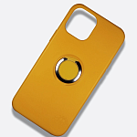 Задняя накладка ZIBELINO Soft Case для iPhone 12 Pro Max (желтый) с кольцом