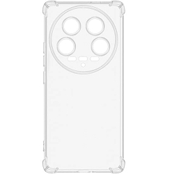 Силиконовый чехол DF для Xiaomi 14 Ultra DF xiAngle-12, прозрачный с защищенными углами