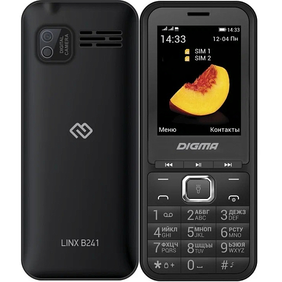 Телефон DIGMA Linx B241 черный